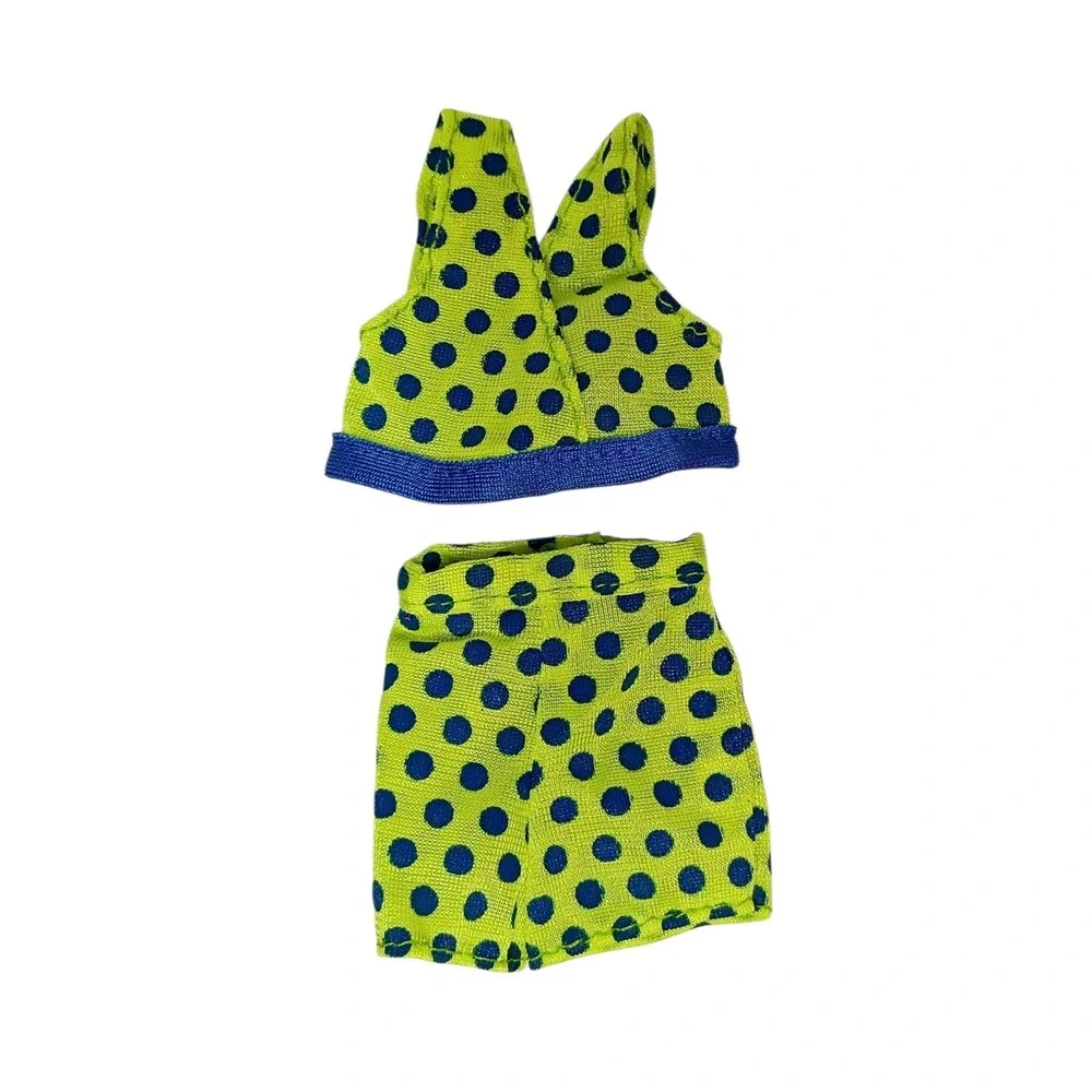 Vintage 1993 Barbie 11289 Floatin'‎ Cool Clothing Set Green Blue Dot